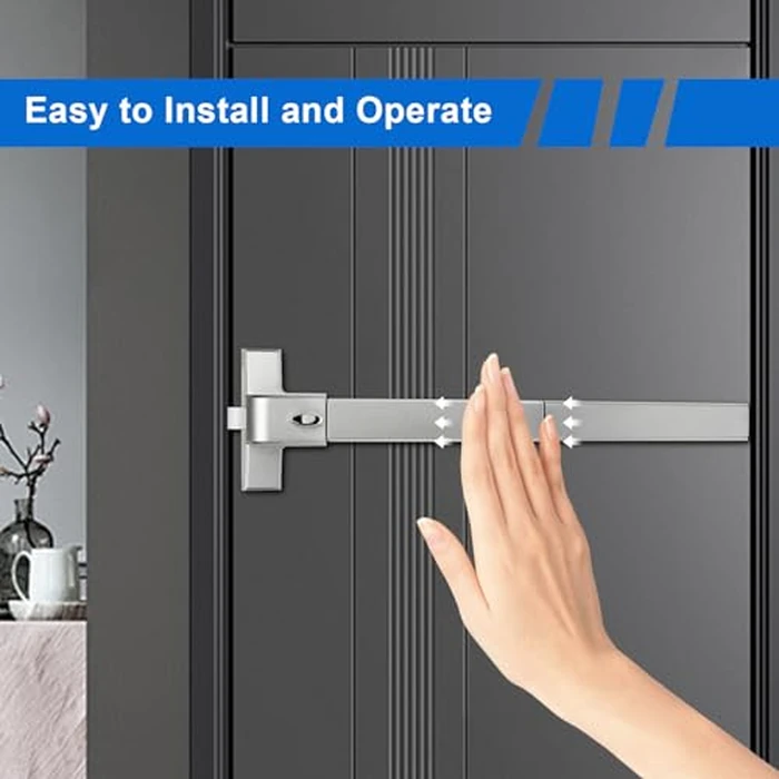 FAHKNS Panic Bars for Exit Doors Hardware Push Bar Door Push Bar Device Lock Aluminum Emergency Accessories Alarmed Fireproof Commercial Exit Devices by FAHKNS - Image 3