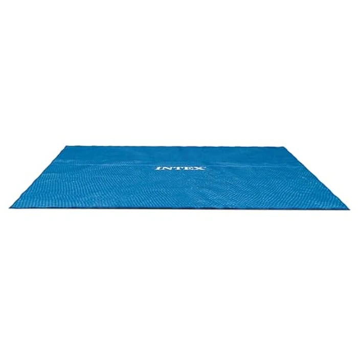 Intex Solar Pool Cover for 18' x 9' Rectangular Frame Outdoor Swimming Pools with Carrying Storage Bag, (Pool Cover Only), Blue by Intex - Used - Like New condition - US$41.77