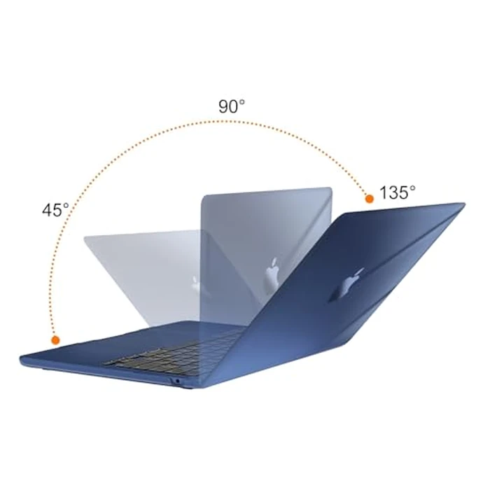 MOSISO Compatible with MacBook Air 15 inch Case M5 2026 M4 2025 M3 M2 2024 2023 A3448 A3241 A3114 A2941, Hard Shell&Keyboard Cover&Screen Film&Type C, Great for Study Travel Work, Crystal Midnight by MOSISO - Image 5