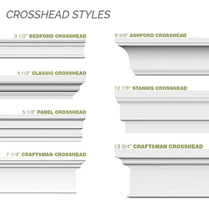 Ekena Millwork CRH07X33 33-Inch Bottom Width x 36 1/2-Inch Top Width x 7 1/4-Inch H x 1-Inch P Crosshead with Trim by Ekena Millwork - Image 7