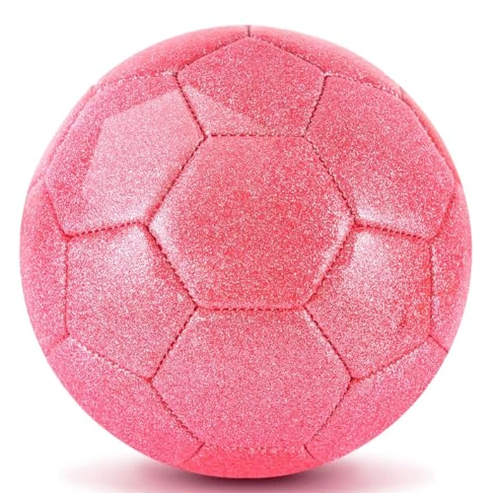 DLUGOPIS Sparkling Pink Toddler Soccer Ball - Mini, Age 3-8, Indoor/Outdoor, Small Size for Boys & Girls (Sparkling Pink, 1) by DLUGOPIS - Used - Very Good condition