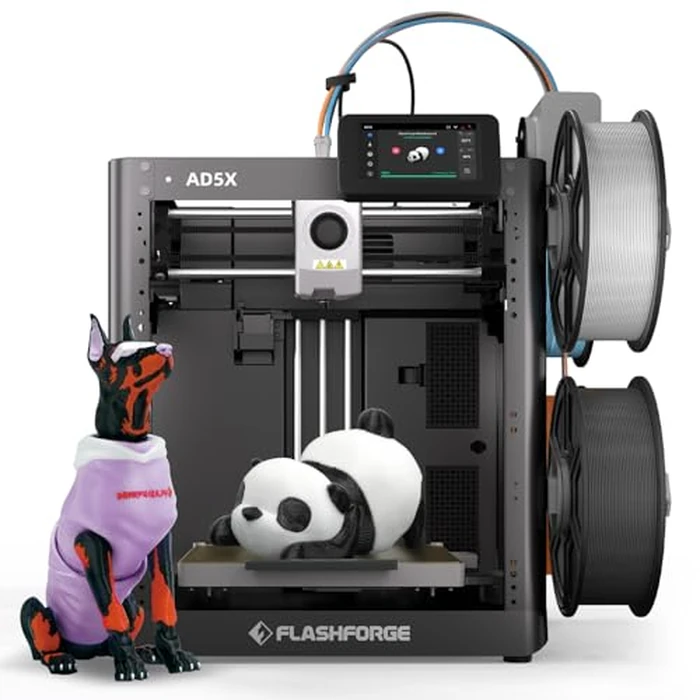 FLASHFORGE 3D Printer AD5X w/o Filament, IFS Multi-Color Printing, CoreXY 600mm/s High Speed & Precision, Auto Calibration & Vibration Compensation, 300℃ Direct Drive Extruder Unleash Your Creativity by FLASHFORGE - Used - Very Good condition - US$315.27