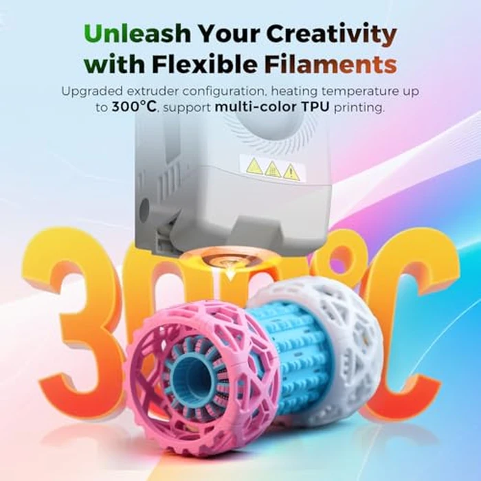 FLASHFORGE 3D Printer AD5X w/o Filament, IFS Multi-Color Printing, CoreXY 600mm/s High Speed & Precision, Auto Calibration & Vibration Compensation, 300℃ Direct Drive Extruder Unleash Your Creativity by FLASHFORGE - Image 4