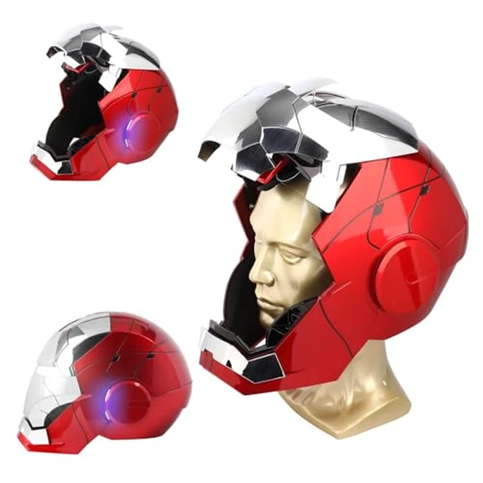 Iron-Man MK 5 Wearable Electronic Helmet with Voice & Remote Control, LED Eyes & Sound Effects - Perfect Superhero Cosplay, Movie Prop, and Collectible for Adults - Ideal Gift for Halloween，Christmas by AUGMAXI - Used - Like New condition - US$226.23