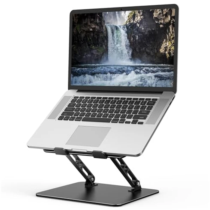 Gogoonike Adjustable Laptop Stand for Desk, Metal Foldable Laptop Riser, Portable Laptop Holder, Ventilated Cooling Computer Notebook Stand Compatible with 10-15.6” Laptops by Gogoonike - Used - Acceptable condition - CA$15.98