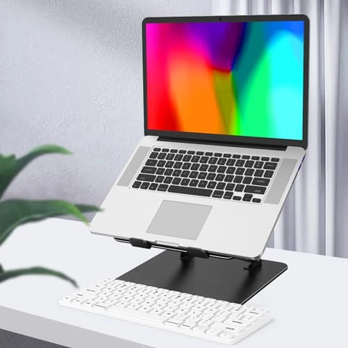 Gogoonike Adjustable Laptop Stand for Desk, Metal Foldable Laptop Riser, Portable Laptop Holder, Ventilated Cooling Computer Notebook Stand Compatible with 10-15.6” Laptops by Gogoonike - Image 7