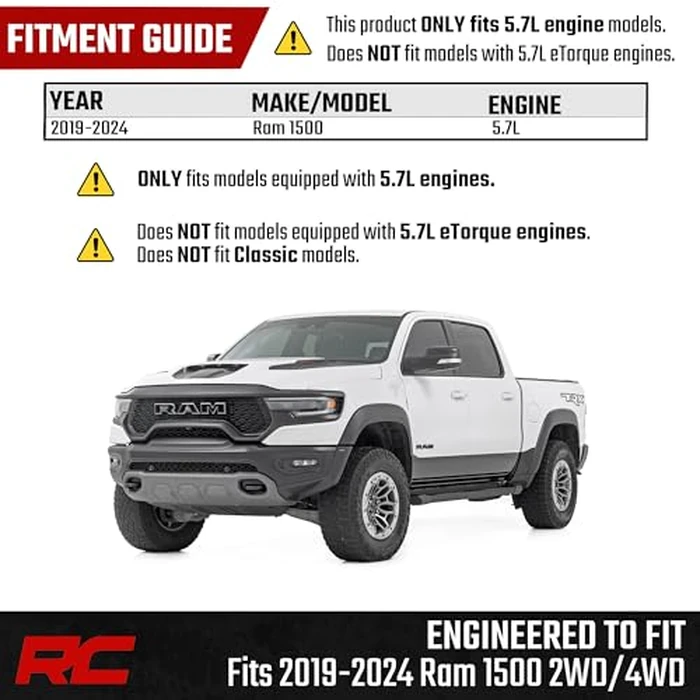 Rough Country Cold Air Intake w/Pre-Filter Bag for 19-24 Ram 1500 5.7L - 10477PF by Rough Country - Image 4