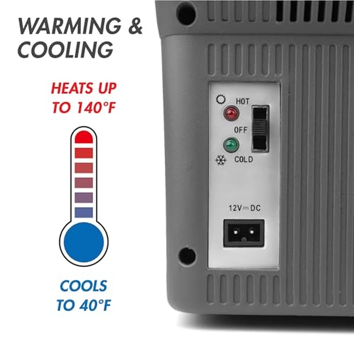 Wagan EL6214 Personal Thermoelectric Cooler/Warmer, 14 Liter Capacity, Portable Electric Car Cooler with 12/24V DC, 12V Small Fridge for Car, RV, and Camping Use, UL Listed by Wagan - Image 3