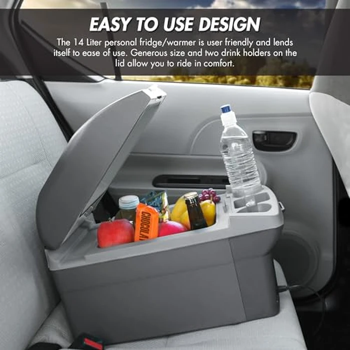 Wagan EL6214 Personal Thermoelectric Cooler/Warmer, 14 Liter Capacity, Portable Electric Car Cooler with 12/24V DC, 12V Small Fridge for Car, RV, and Camping Use, UL Listed by Wagan - Image 6