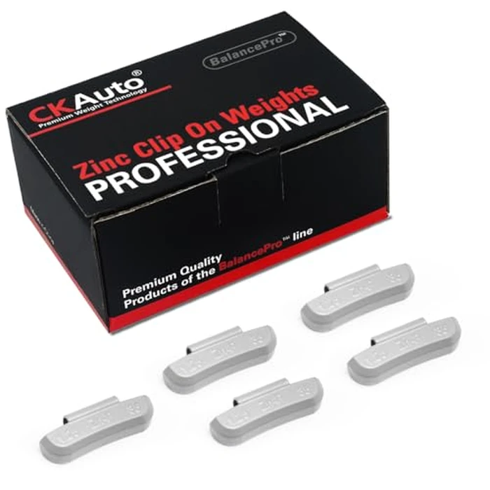 CKAuto P Series Zinc Clip on Wheel Weights 1.25oz, 5/4oz, Coated, 25Pcs/Box Fit for Steel Wheel by CKAuto - Used - Like New condition - US$21.39