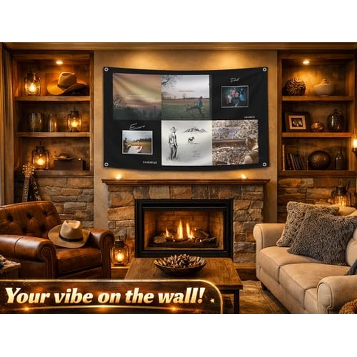 LUIVU 3x5 Feet American Music Flags with Four Brass Grommets - Singer Flag Polyester Decor For Inside or Outside - Musics Banner for House - Country Singer Tapestry Music Album Cover Banner by LUIVU - Image 3