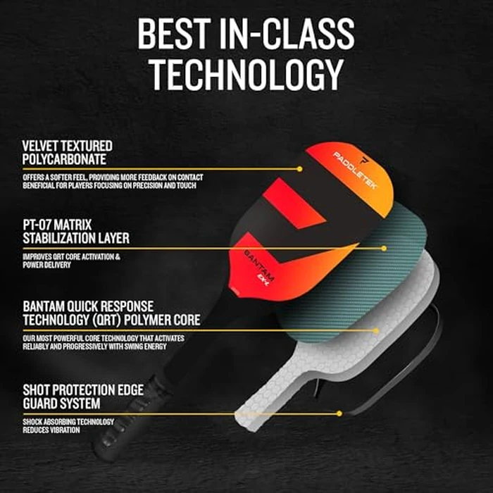 Paddletek Bantam EX-L Pickleball Paddle | Wildfire (Red) by Paddletek - Image 4