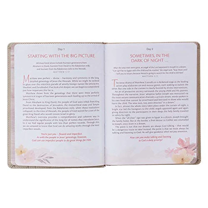 My Quiet Time Devotional - 365 Devotions for Women To Bring You Into The Peace Of The Presence of God Cappuccino, Faux Leather Flexcover Gift Book w/Ribbon Marker by Christian Art Gifts - Image 2
