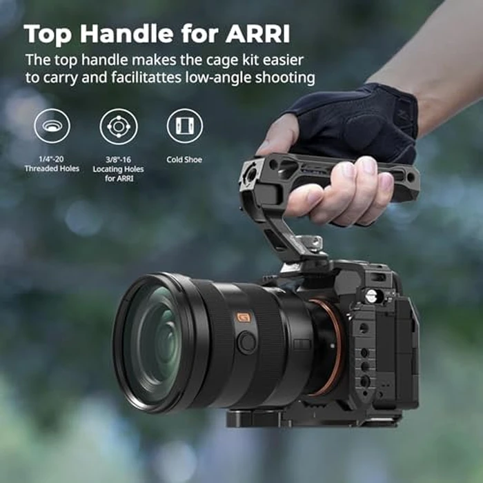 SmallRig HawkLock Quick Release Cage Kit for Sony Alpha 7R V/Alpha 7 IV/Alpha 7S III/Alpha 1 / Alpha 7R IV/Alpha 7 V, Full Cage with Top & Side Handle, Cable Clamp (Upgraded Version) - 3669D by SmallRig - Image 6