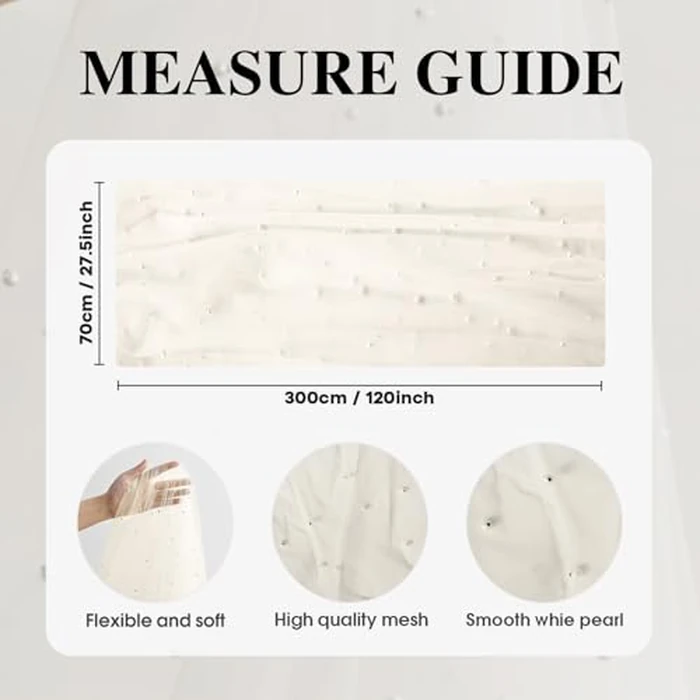 Artoid Mode 6PCS Pearl Beige Gauze Table Runner 120 Inch 10FT, Seasonal Sheer Chiffon Cheesecloth Dining Holiday Birthday Table Decor for Home Party by Artoid Mode - Image 7