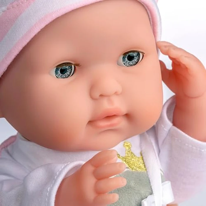 15" Realistic Soft Body Baby Doll with Open/Close Eyes | JC Toys - Berenguer Boutique | 10 Piece Gift Set with Bottle, Rattle, Pacifier & Accessories | Pink | Ages 2+ by JC Toys - Image 3