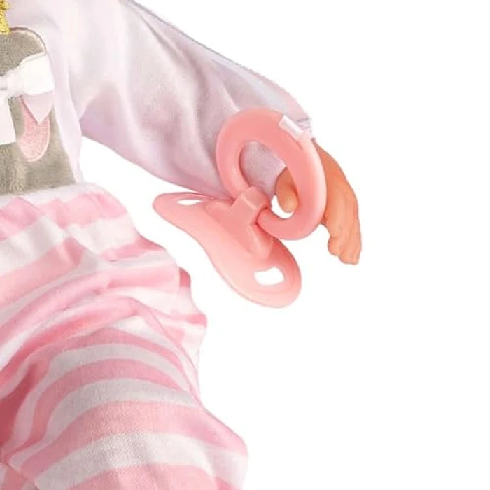 15" Realistic Soft Body Baby Doll with Open/Close Eyes | JC Toys - Berenguer Boutique | 10 Piece Gift Set with Bottle, Rattle, Pacifier & Accessories | Pink | Ages 2+ by JC Toys - Image 5