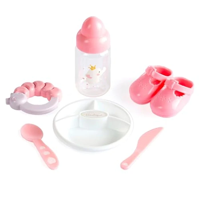 15" Realistic Soft Body Baby Doll with Open/Close Eyes | JC Toys - Berenguer Boutique | 10 Piece Gift Set with Bottle, Rattle, Pacifier & Accessories | Pink | Ages 2+ by JC Toys - Image 7