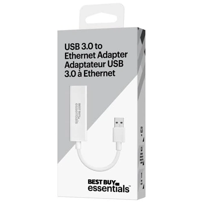 Best Buy essentials USB Cables, Adapters & Accessories - Data Transfer, and High-Speed Compatibility for Phones, Laptops, and Electronics (USB to Ethernet Adapter, One Size) by Best Buy essentials - Image 3