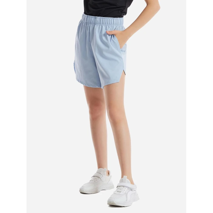 ATTIQOZI 5 Pack Girls Athletic Shorts,Girls Basketball Shorts,Kids Workout Soccer Short for Girl with Drawstring & Pockets Black/Gray/Blue/Pink/Green L by ATTIQOZI - Image 2