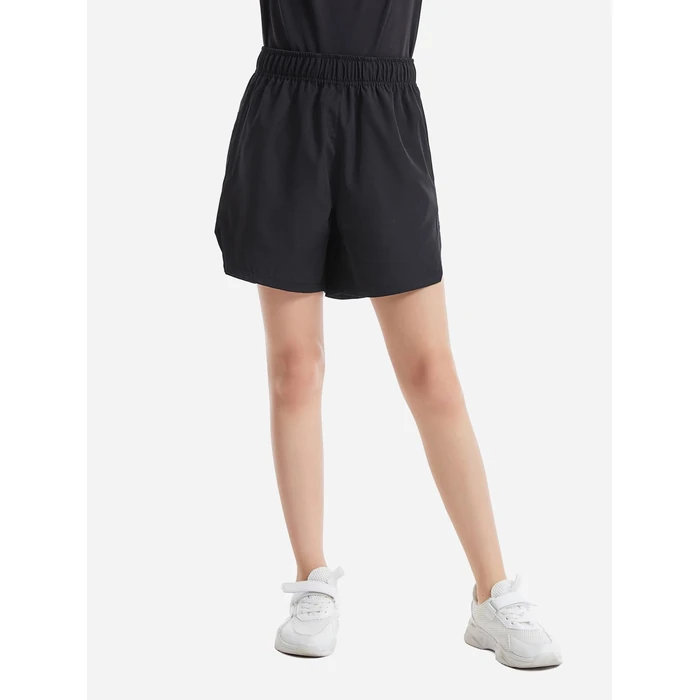 ATTIQOZI 5 Pack Girls Athletic Shorts,Girls Basketball Shorts,Kids Workout Soccer Short for Girl with Drawstring & Pockets Black/Gray/Blue/Pink/Green L by ATTIQOZI - Image 4