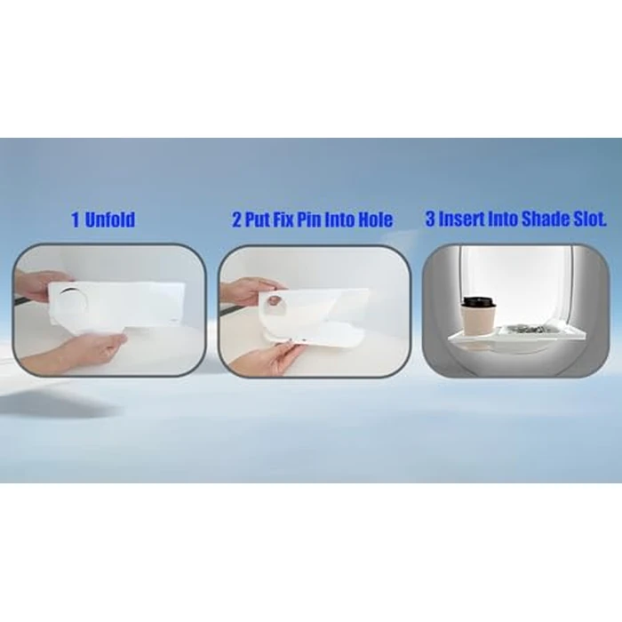 Airplane Window Organizer, Plane Window Drink Gadget Cup Holder, Long Flight Essentials Accessories, Airline Seat Organization Station for Phone and Gadgets [U.S Patent Pending] (White) by FresherAcc - Image 7