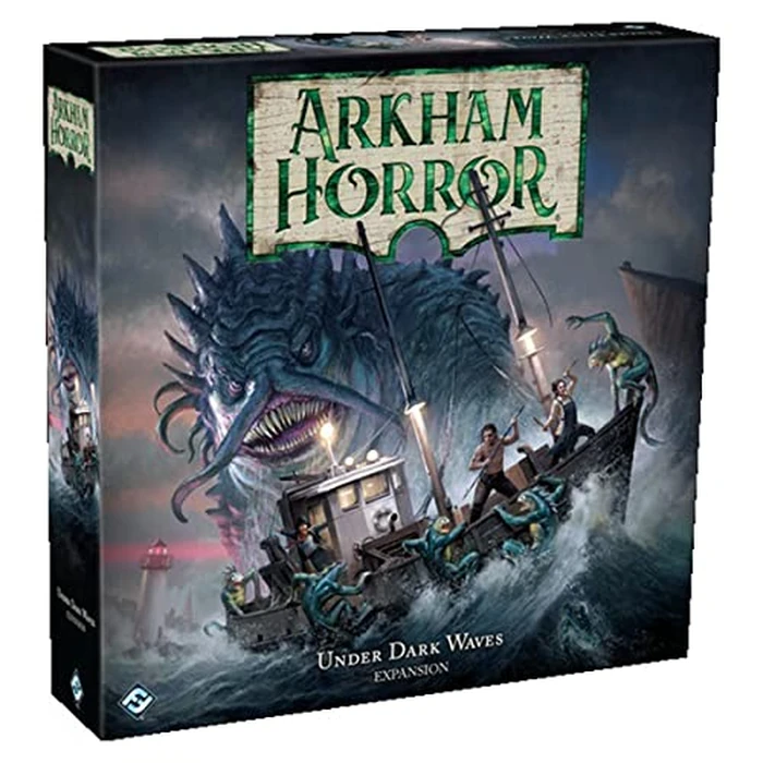 Arkham Horror Third Edition: Under Dark Waves - A Board Game Expansion by Fantasy Flight Games - Board Games for Family 120-180 Mins of Gameplay - for Teens and Adults Ages 14+ - English Version by Asmodee - Used - Like New condition - CA$63.73