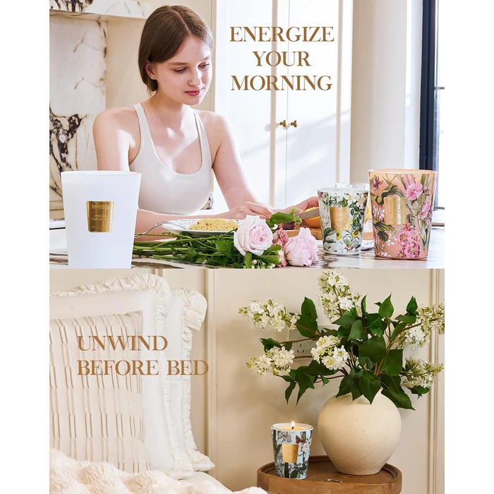 M&SENSE Creamy Vanilla Soy Large Candles, 3-Wick 35oz 150H Long Lasting, Aromatherapy Candle for Bedroom Stress Relief New Year Home Refresh by M&SENSE - Image 7