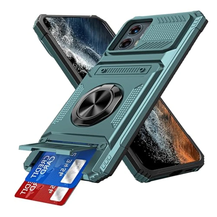 COTDINFOR Compatible with Moto G 5G 2024 Case with Card Holder Built-in 2 Card Holder and Stand Military Grade Protection Shockproof Wallet Phone Case for Motorola Moto G 5G 2024 Green LM by COTDINFOR - Used - Acceptable condition