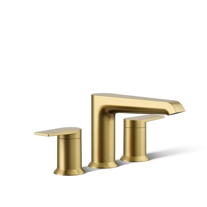 KOHLER K-T25740-4-2MB Hint Two-Handle Deck-Mount Bath Faucet Trim, 10.0 GPM, Minimalist Design, Corrosion Resistant, Vibrant Brushed Moderne Brass by Kohler - Image 1