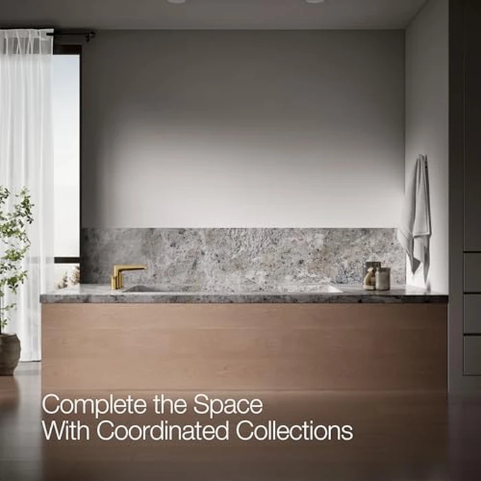 KOHLER K-T25740-4-2MB Hint Two-Handle Deck-Mount Bath Faucet Trim, 10.0 GPM, Minimalist Design, Corrosion Resistant, Vibrant Brushed Moderne Brass by Kohler - Image 9