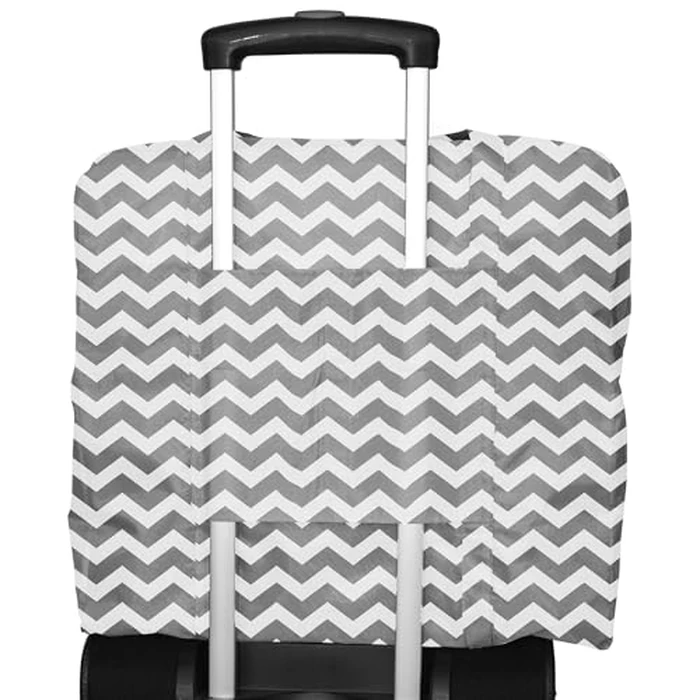 J.L. Childress Go-Go Travel Bag for Kids Backless Booster Seat - Compact Carrier for Airplane & Air Travel, For Toddler Backless Booster Car Seats, Also Fits Compact Strollers like GB Pocket - Chevron by J.L. Childress - Image 5