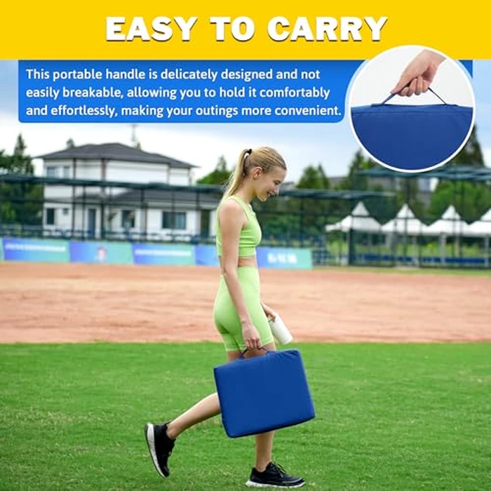 FASTMOMENT 2 Pcs Stadium Seat Cushions Water-Repellent Bleacher Seat Cushions Indoor & Outdoor Seat Cushion for Bleachers Portable Stadium Cushion for Sports Events, Office Chairs, Beaches by FASTMOMENT - Image 4