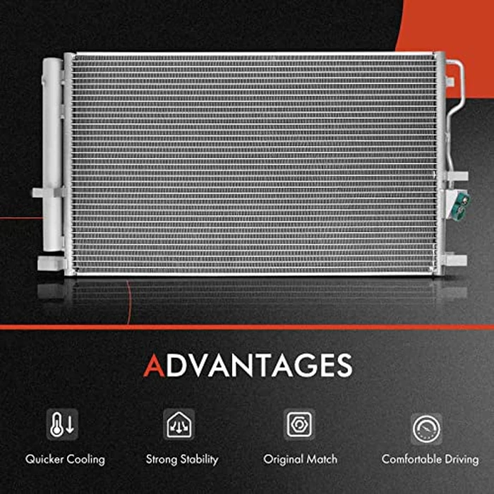 A-Premium Air Conditioning A/C Condenser Compatible with Kia Sorento 2016-2020 2.4L 3.3L, Replace#97606C6500 by A-Premium - Image 7