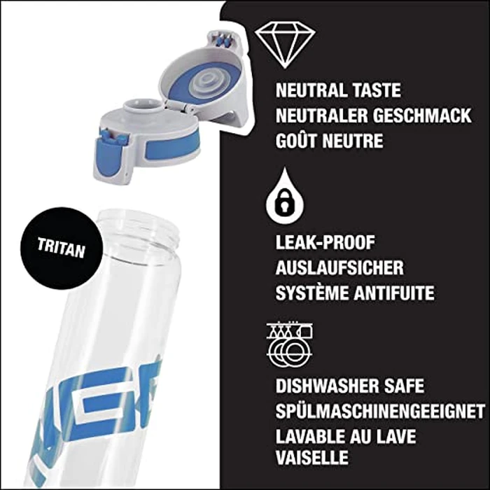 SIGG - Tritan Water Bottle - Total Clear ONE Blue - Suitable For Carbonated Beverages - Dishwasher Safe - Leakproof - Lightweight - Scratch Resistant - BPA Free - 25 oz by Sigg - Image 3