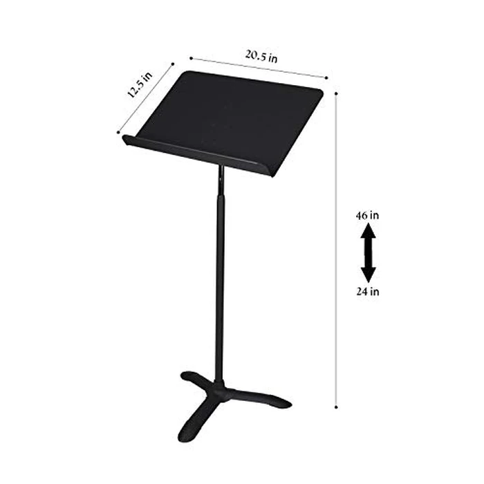 OEF Furnishings Portable, Height Adjustable Metal Music Sheet Stand, Black by OEF Furnishings - Image 1