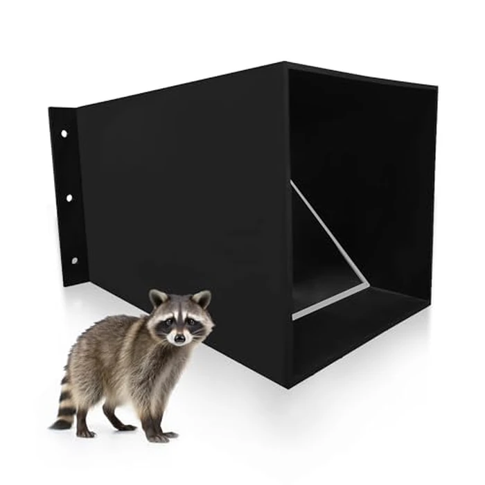 Rhino Excluders(R) Prochute(TM) One Way Door for Removal of Raccoon, Skunk, Opossum, Groundhog, Rabbit and Similar Size Animals - Live Trap Alternative, Black by Rhino Excluders - Used - Very Good condition