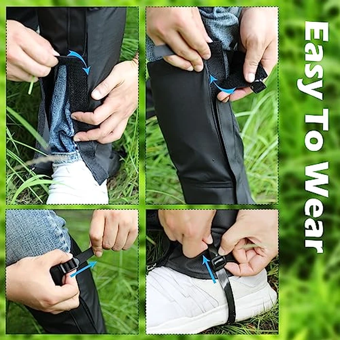 Tlswshsy Leg Protectors for Weed Eating-Waterproof Leg Guards for Trimming-Adjustable Lawn Care Leg Protection for Men and Women (Black)(L) by Tlswshsy - Image 3