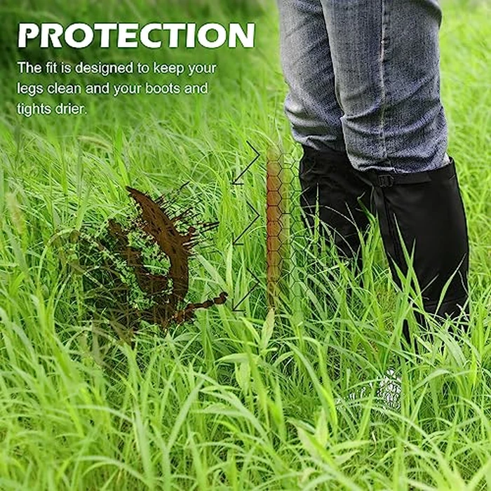 Tlswshsy Leg Protectors for Weed Eating-Waterproof Leg Guards for Trimming-Adjustable Lawn Care Leg Protection for Men and Women (Black)(L) by Tlswshsy - Image 4