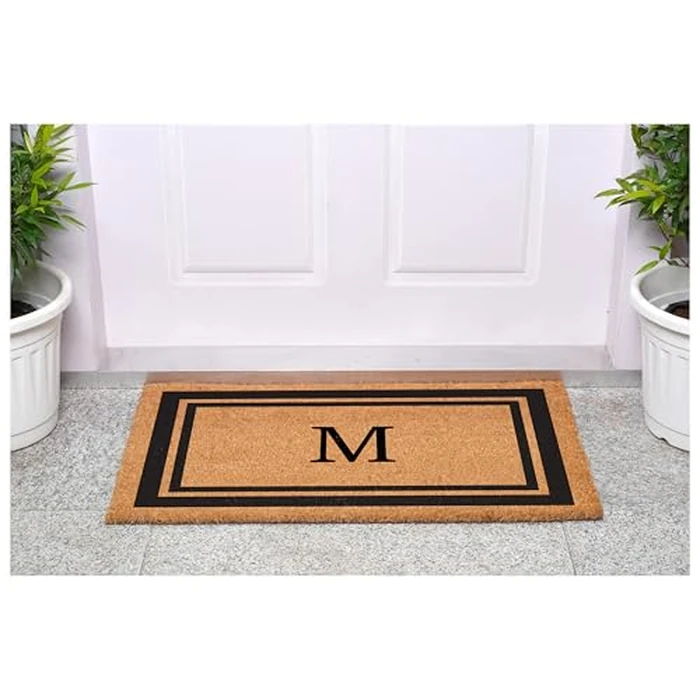 Calloway Mills 152962436M Black Border 24" x 36" Monogram Doormat, (Letter M) by Calloway Mills - Image 4