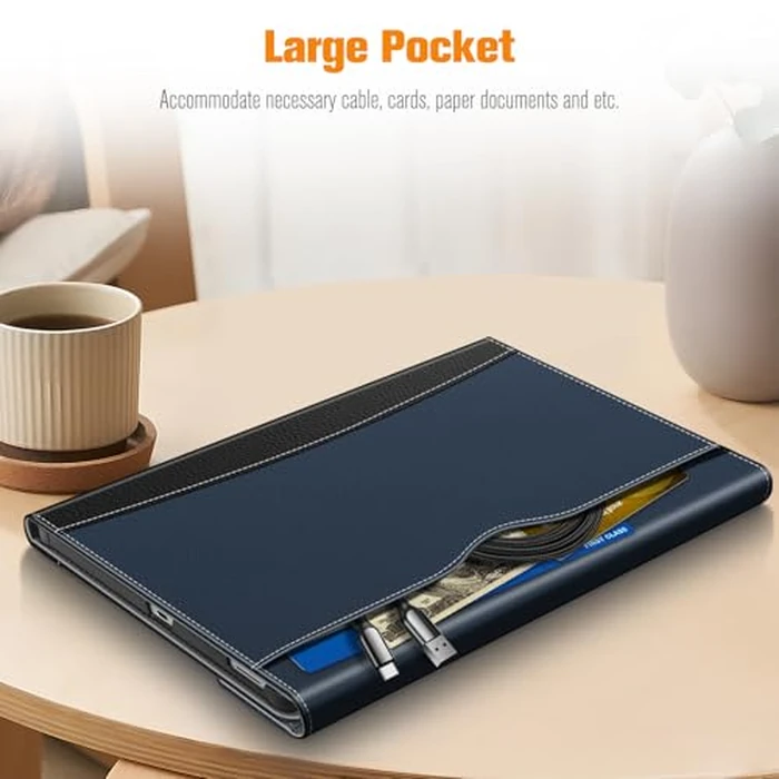 Fintie Case for Samsung Galaxy Tab S10 FE Plus 13.1 Inch 2025 Model (SM-X620/X626) with Built-in S Pen Holder, Multiple Angle Portfolio Business Cover with Pocket Auto Sleep/Wake, Navy by FINTIE - Image 4