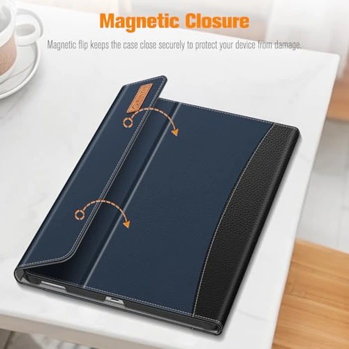 Fintie Case for Samsung Galaxy Tab S10 FE Plus 13.1 Inch 2025 Model (SM-X620/X626) with Built-in S Pen Holder, Multiple Angle Portfolio Business Cover with Pocket Auto Sleep/Wake, Navy by FINTIE - Image 5