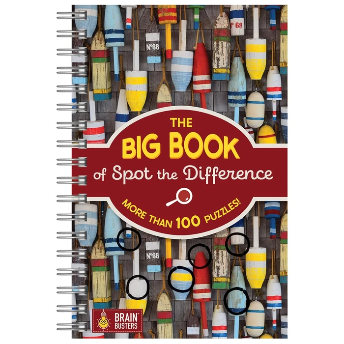 The Big Book Of Spot the Difference: 100+ Picture Puzzles for Adults - Includes Spiral Bound / Lay Flat Design and Larger Print (Brain Busters) by Cottage Door Press - Used - Good condition - US$2.90