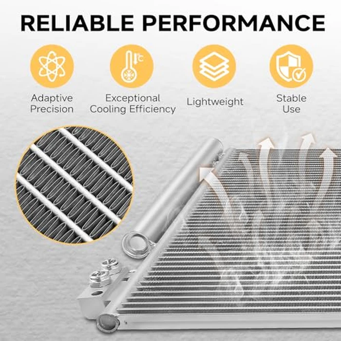 Air Conditioning A/C Condenser Compatible with Jeep Grand Cherokee 2011-2020, Jeep Grand Cherokee L 2021 / Dodge Durango 2011-2021# 3893, 4770810, 55038003AE, 55038003AF, 55038003AG by WildGear - Image 4
