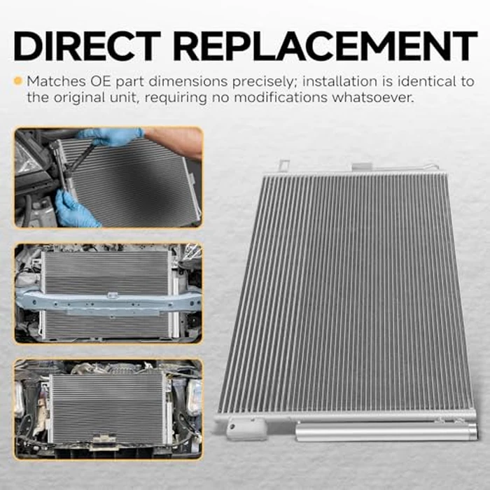 Air Conditioning A/C Condenser Compatible with Jeep Grand Cherokee 2011-2020, Jeep Grand Cherokee L 2021 / Dodge Durango 2011-2021# 3893, 4770810, 55038003AE, 55038003AF, 55038003AG by WildGear - Image 6
