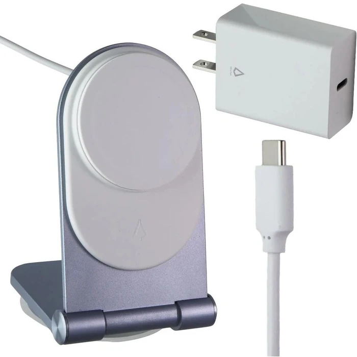LBT Mag Stream 15W MagSafe Desktop Stand with 20W PD Wall Charger - Sierra Blue by LBT - Refurbished - Brand New condition - CA$50.98