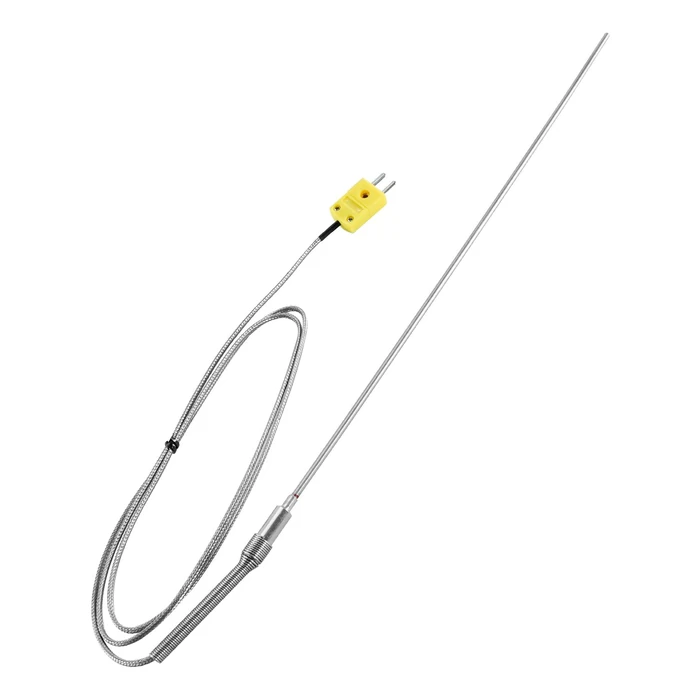 TL1918SL K-Type Thermocouple Probe, High-Precision Temperature Sensor Replacement, 12" x 0.13" Stainless Steel Probe with 40" Braided Cable, -40 degreesF to 1100 degreesF Range by GUXPCH - Used - Like New condition - US$8.96