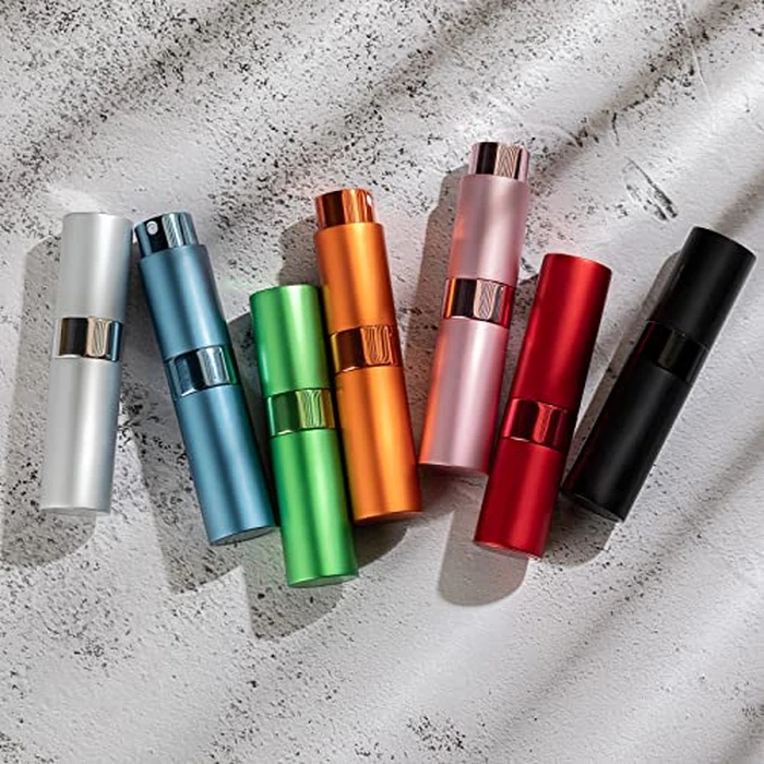 Lisapack Perfume Travel Spray Bottles - 8ml Mini Cologne Refillable Atomizer Decanter for Men - Small Size Travel Essential Perfume Refill Decant Dispenser for Women Purse Pocket 7PCS by LISAPACK - Image 2