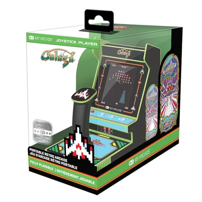 My Arcade Galaga Joystick Player : Officially Licensed Galaga and Galaxian Video Game Console, Fun Portable Mini Game 3.2" Full Color Display by My Arcade - Image 1