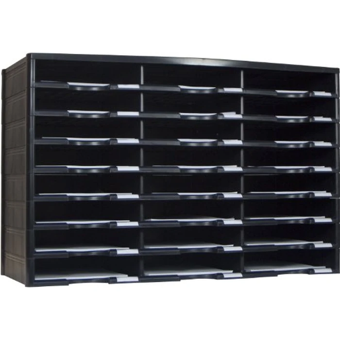 Storex Modular 24-Compartment Literature Organizer, Black, (61435U01C) by Storex - Used - Very Good condition - US$76.67